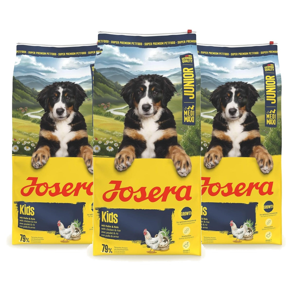 Josera Kids droogvoer hond puppy grote rassen 12,5 kg - 3-pack