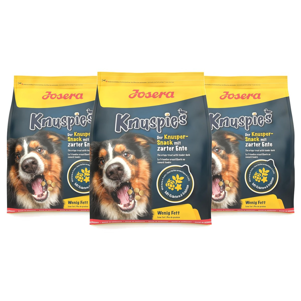 Josera Knuspies Hondensnack Eend 1 x 900 g - 3-pack