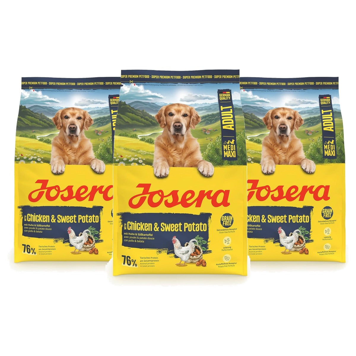 Josera MediMax Droogvoer Hond Kip & Zoete Aardappel 3 kg - 3-pack