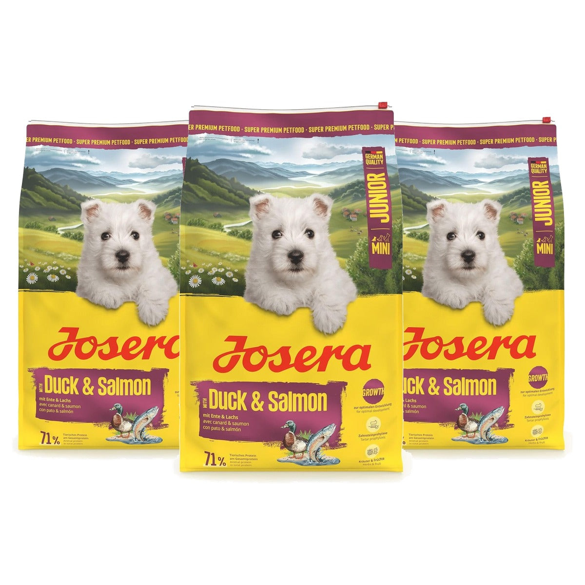 Josera Mini Droogvoer Hond Eend & Zalm 10 kg - 3-pack