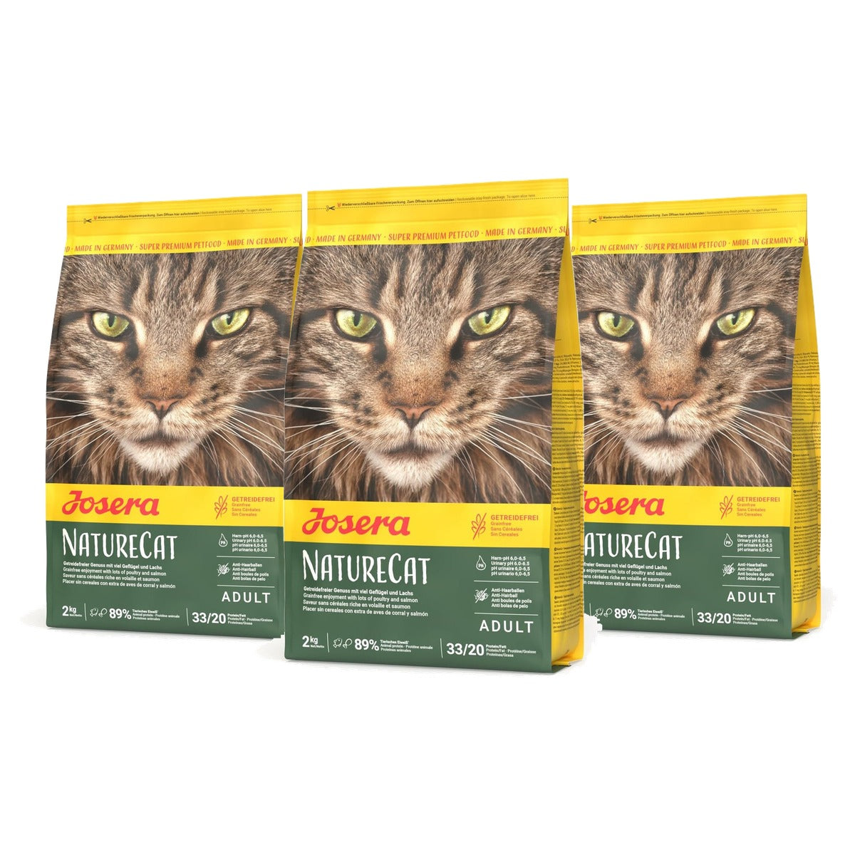 Josera NatureCat droogvoer kat adult graanvrij - 3-pack