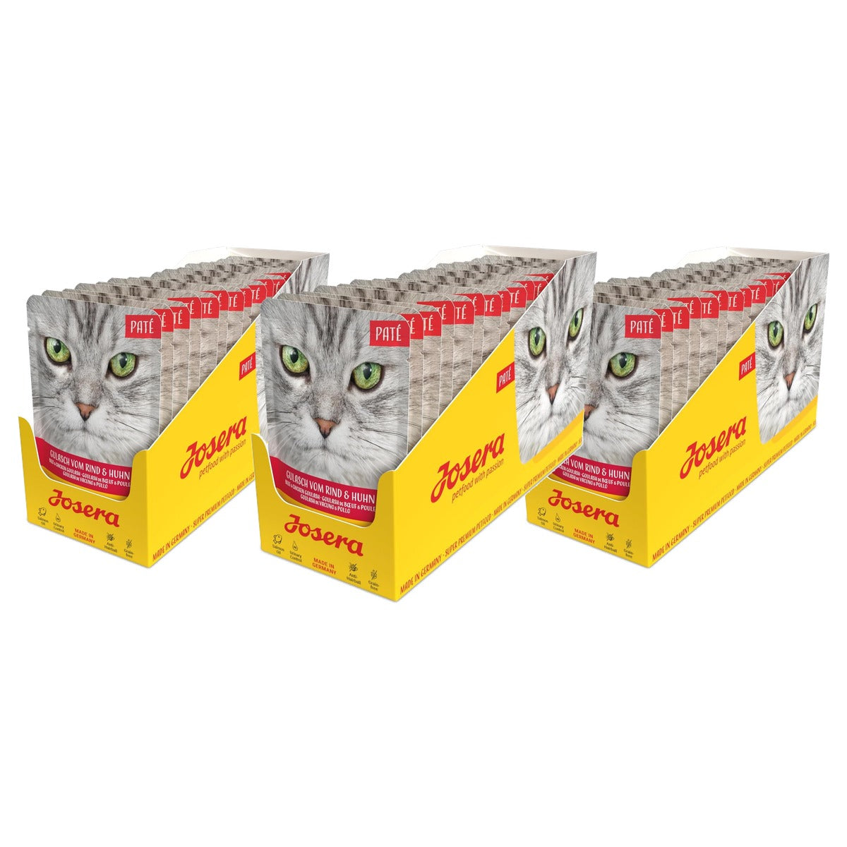 Josera Paté Goulash Natvoer Kattenvoer Rundvlees & Kip 16 x 85 g - 3-pack