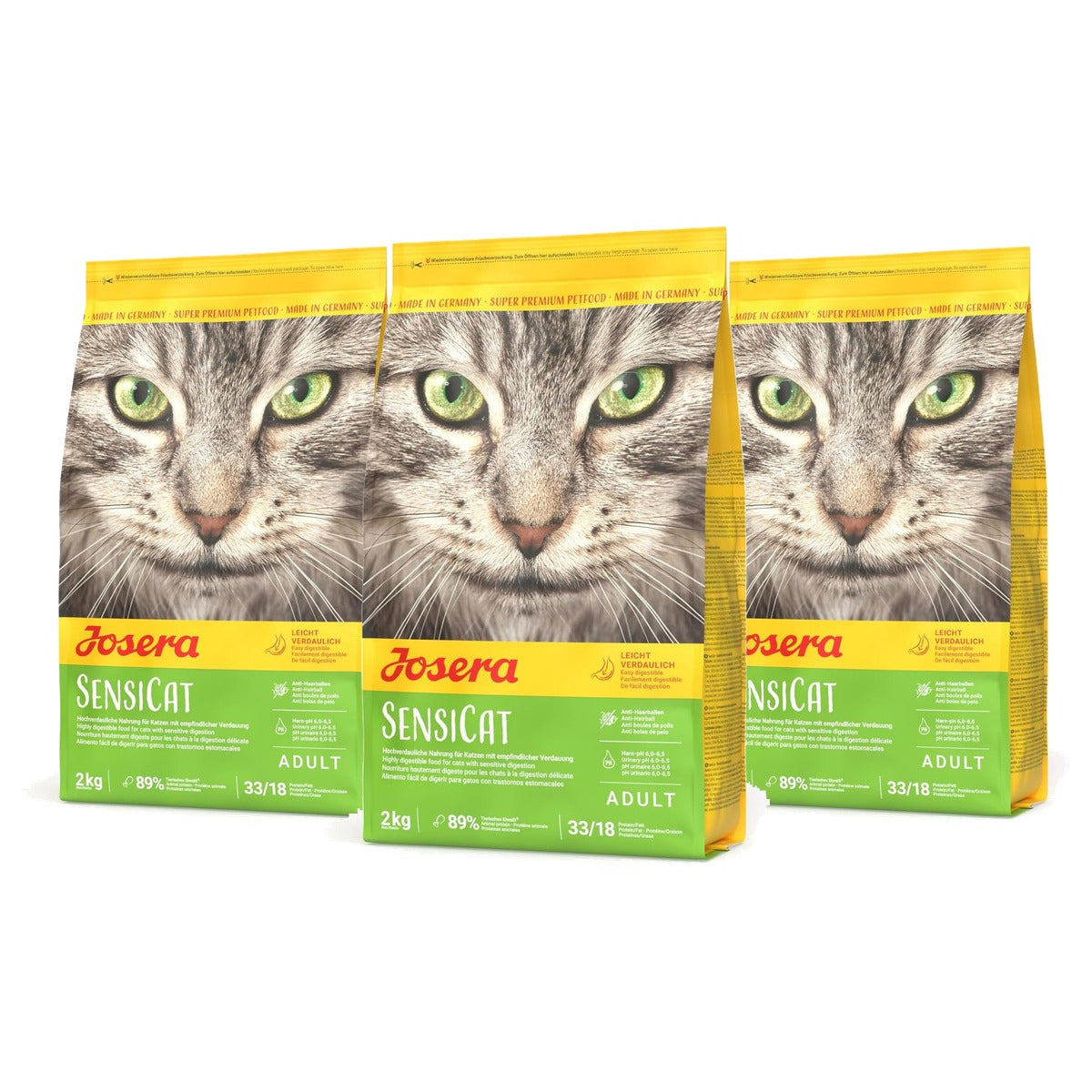 Josera SensiCat droogvoer kat gevogelte & rijst - 3-pack