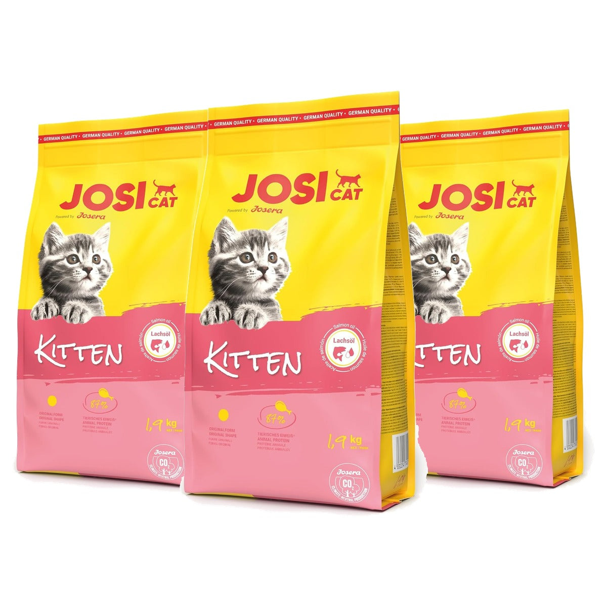 JosiCat Kitten droogvoer kat gevogelte 1,9 kg - 3-pack