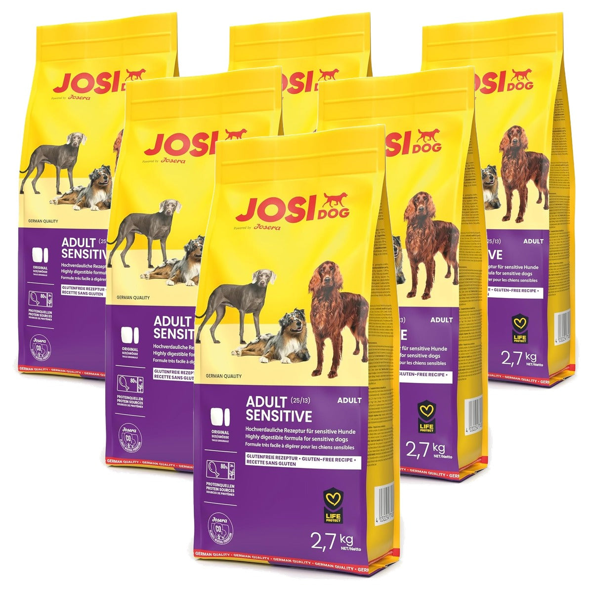 JosiDog Adult Sensitive droogvoer hond gevogelte 2,7 kg - 6-pack
