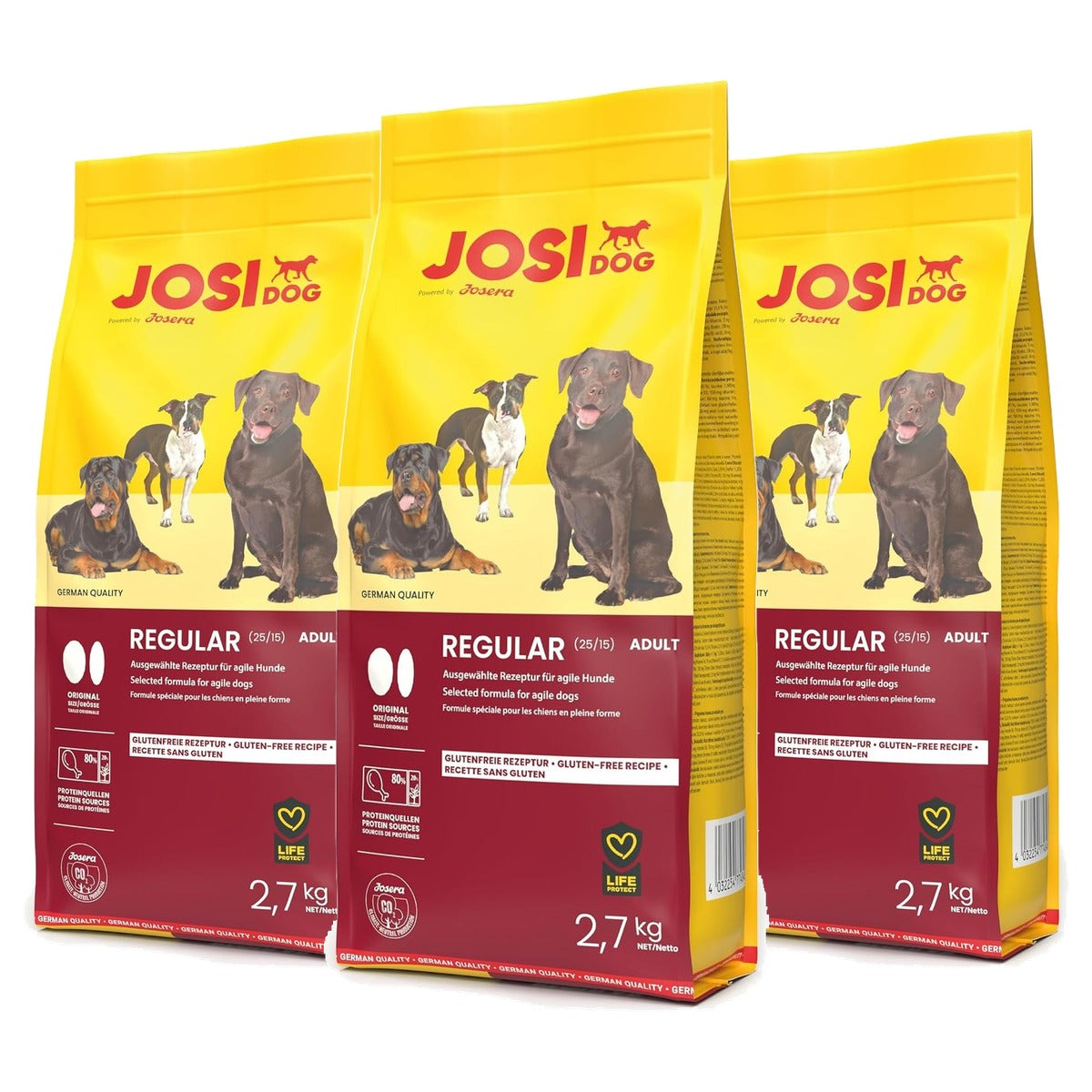 JosiDog Regular droogvoer hond 3 x 2,7 kg - 3-pack