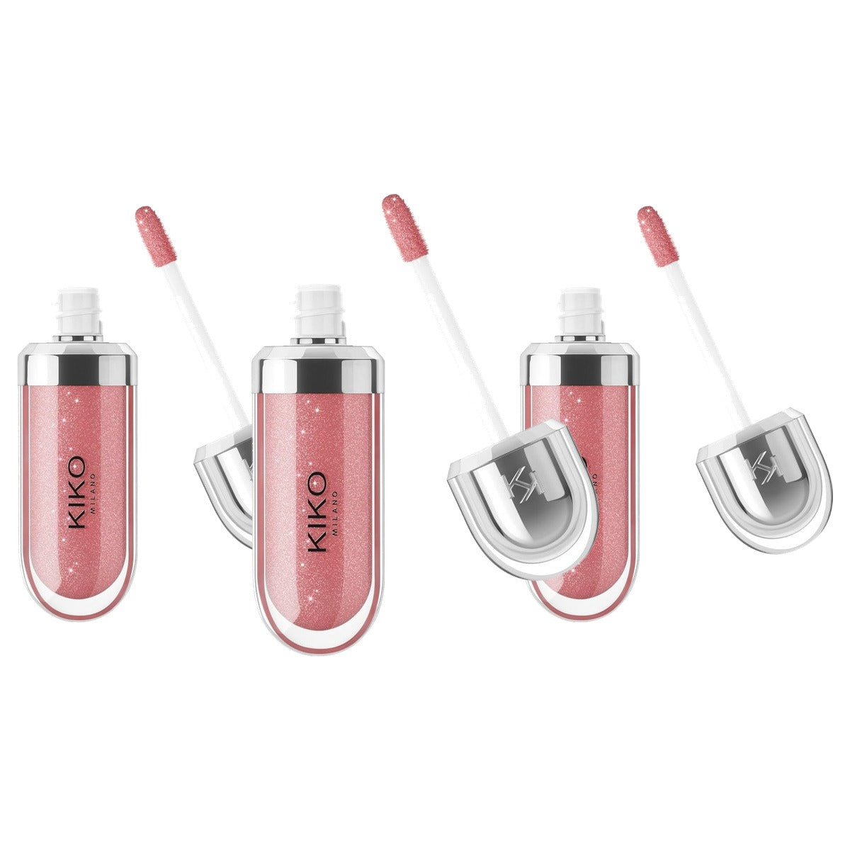 Kiko Milano 3D Hydra Lipgloss Kleur 32 Pearly Natural Rose - 3-pack