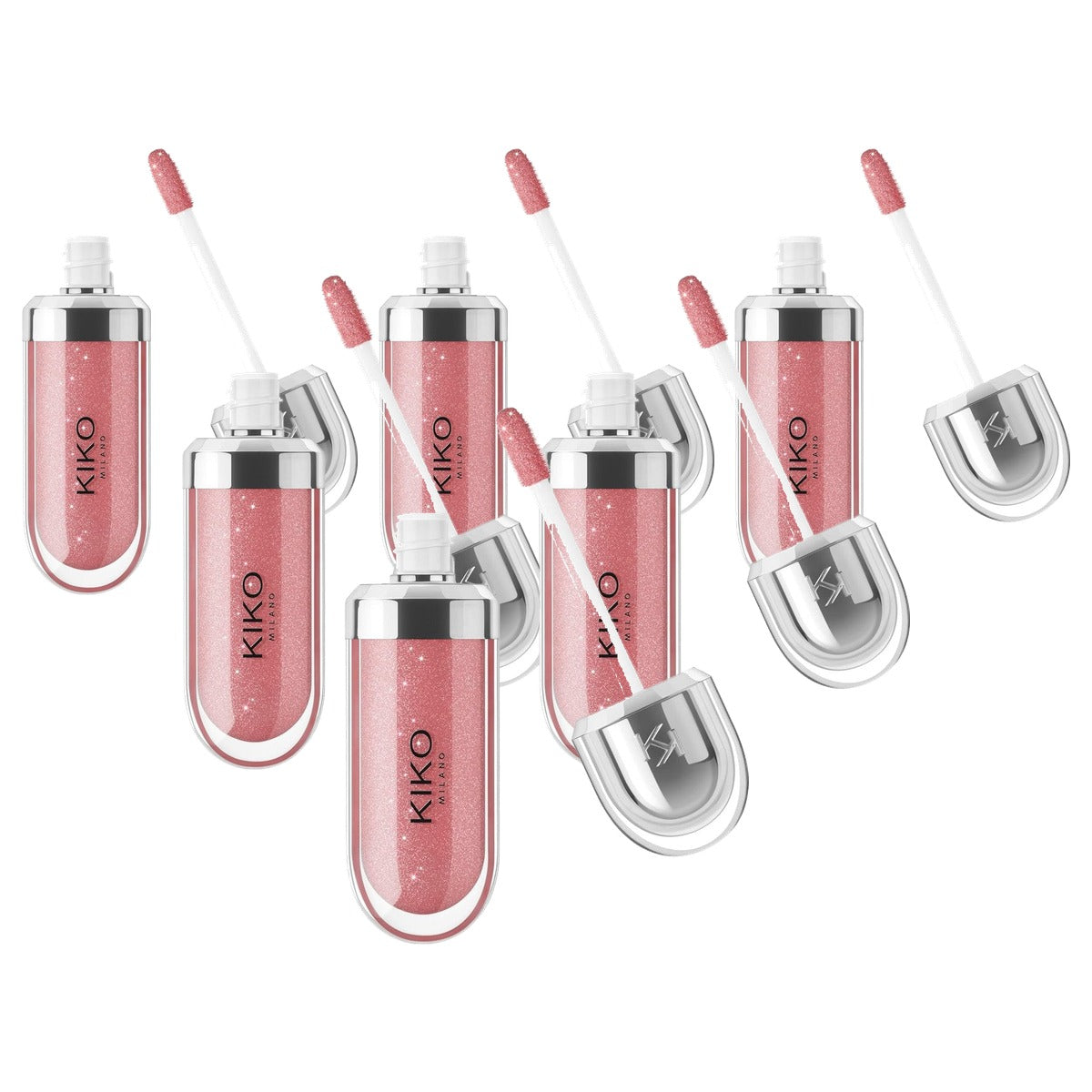 Kiko Milano 3D Hydra Lipgloss Kleur 32 Pearly Natural Rose - 6-pack