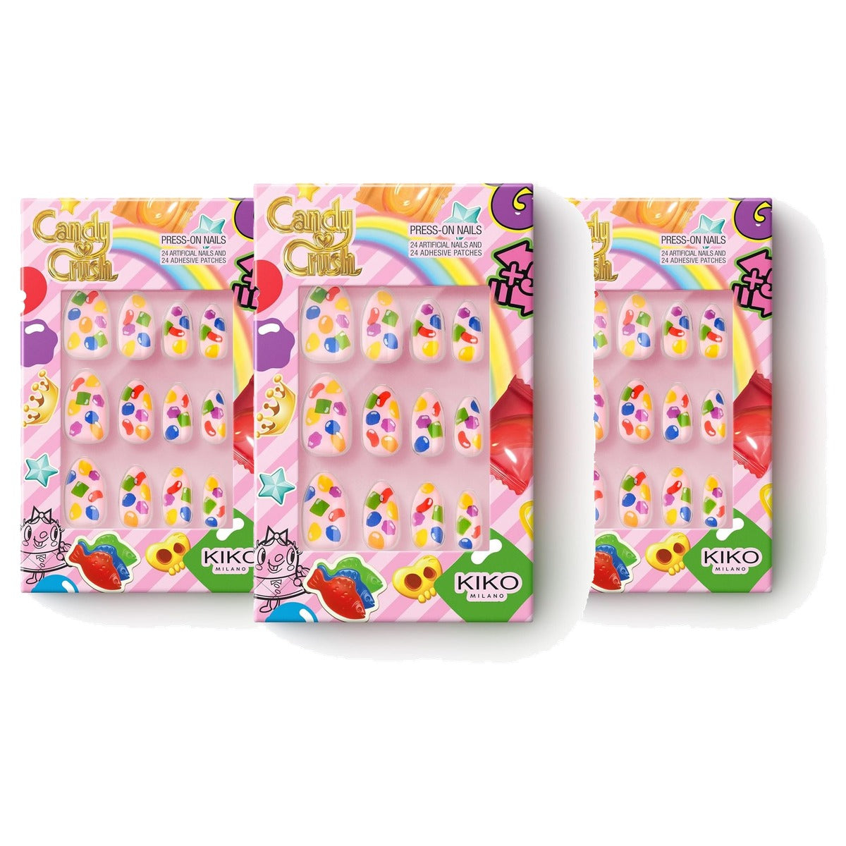 Kiko Milano Candy Crush Wegwerp Kunstnagels - 3-pack