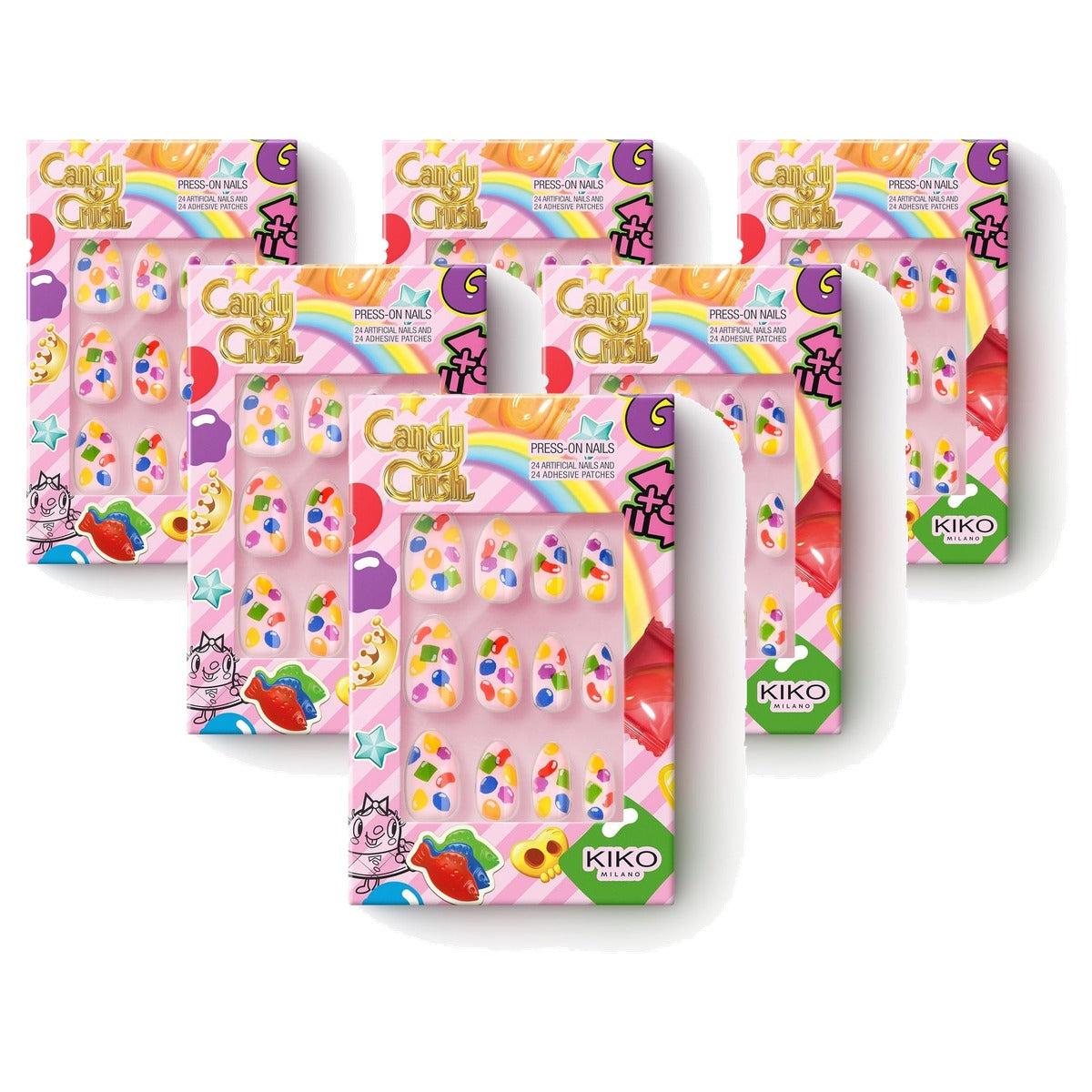 Kiko Milano Candy Crush Wegwerp Kunstnagels - 6-pack
