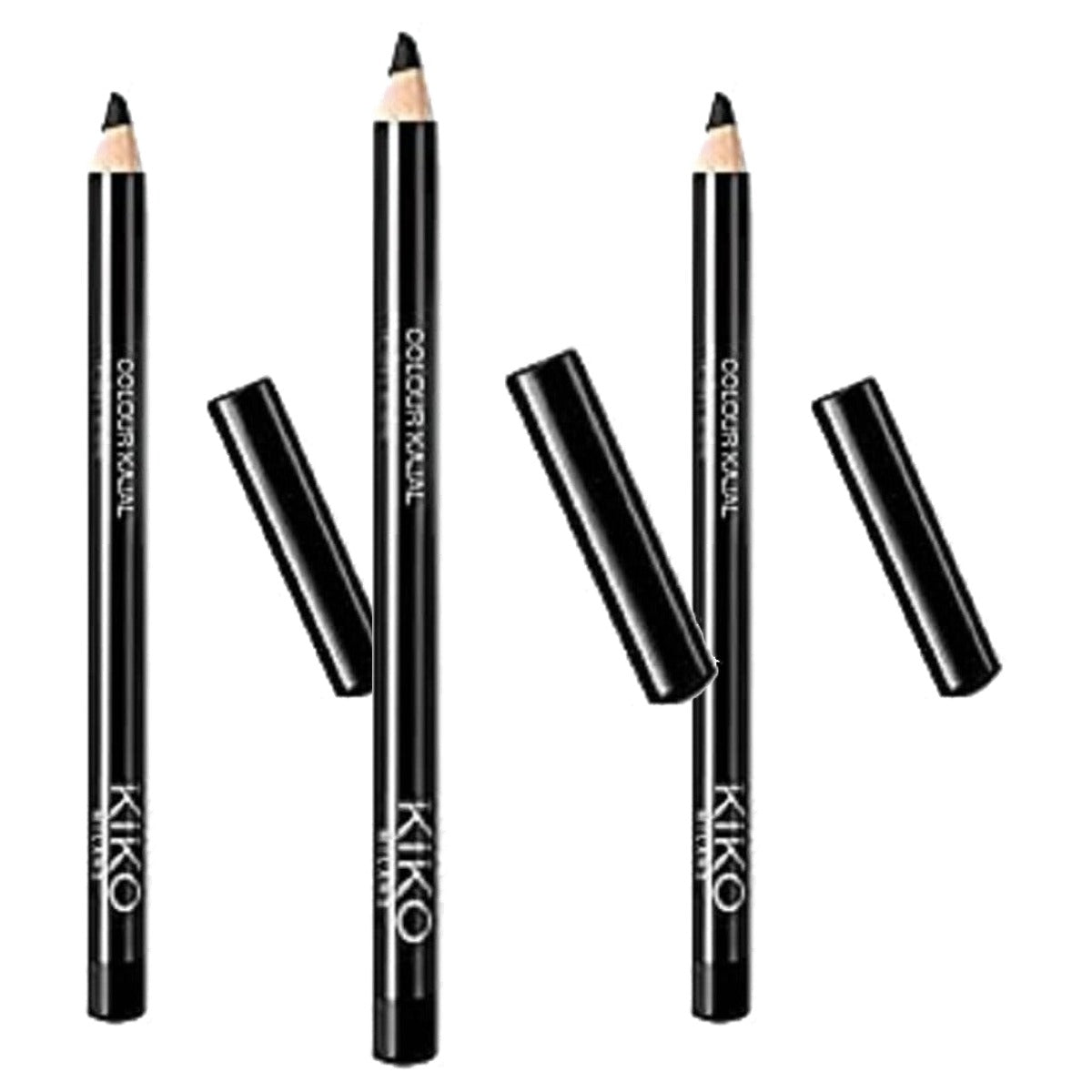 Kiko Milano Colour Kajal Kleur 01 Black - 3-pack