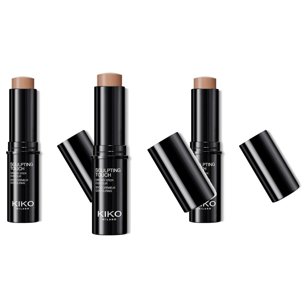 Kiko Milano Sculpting Touch Creamy Stick Contour - kleur 203 Coffee - 3-pack