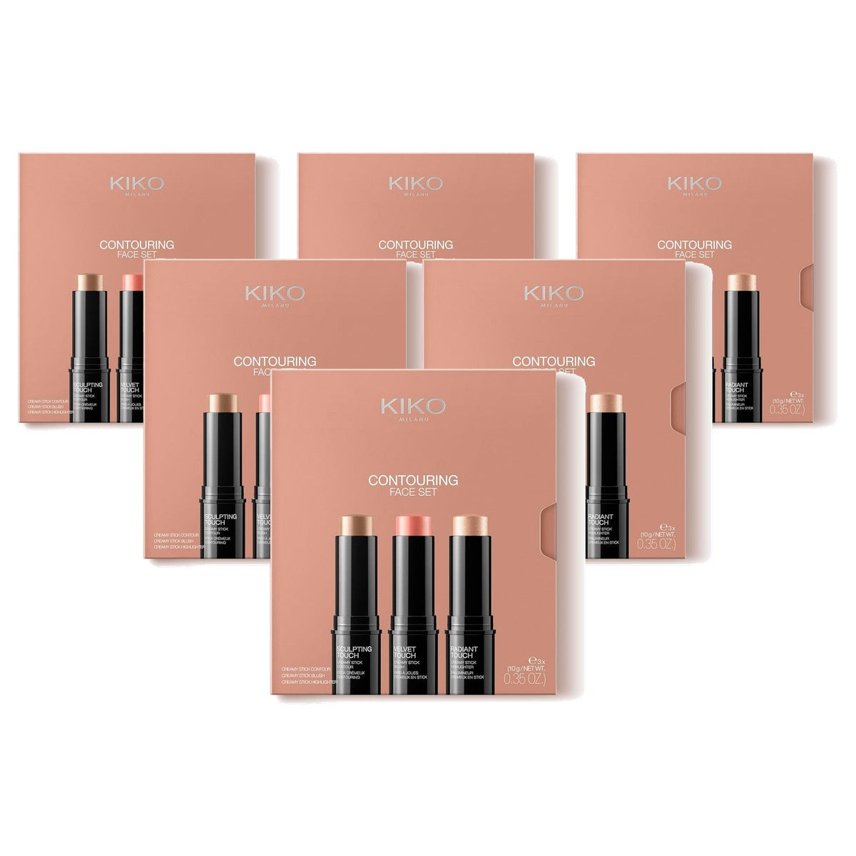 Kiko Milano Contouring Face Set Kleur 01 - 6-pack