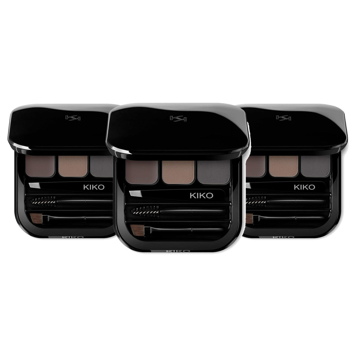 Kiko Milano Eyebrow Expert Wenkbrauwpalet 03 voor Zwartharigen - 3-pack