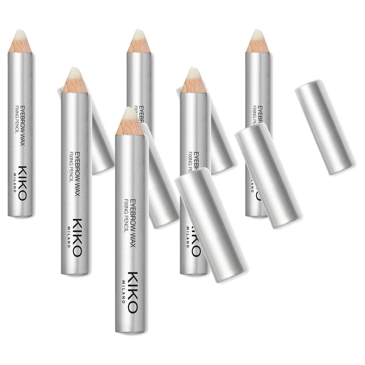 Kiko Milano Eyebrow Wax Fixing Pencil - Fixerende Wenkbrauwstift - 6-pack