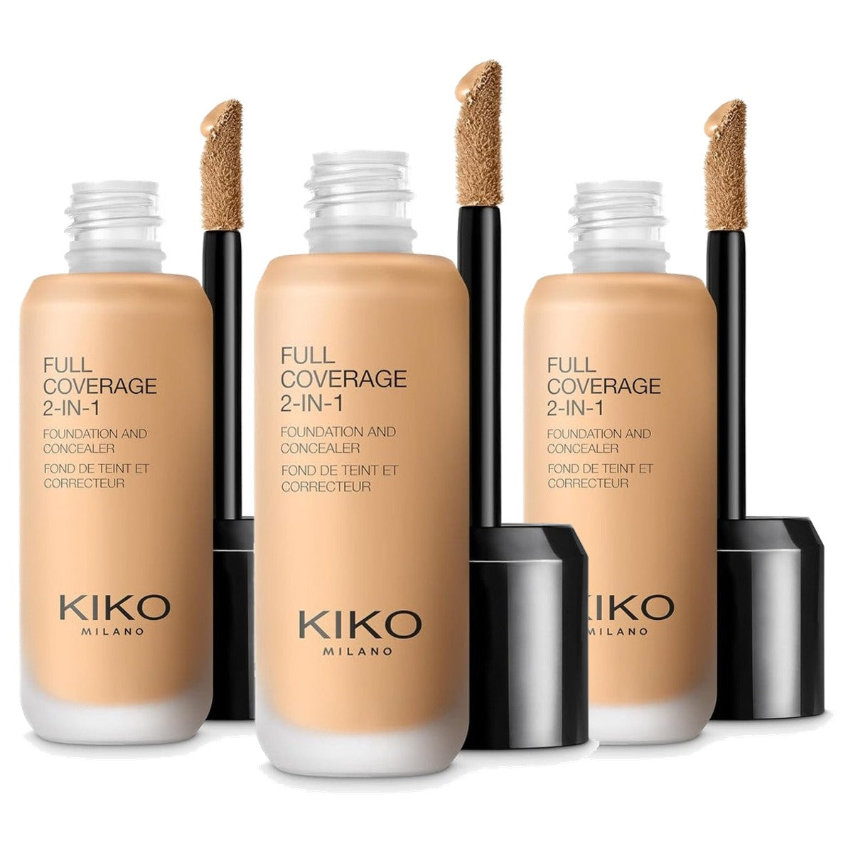 Kiko Milano Full Coverage 2-in-1 Foundation & Concealer Kleur O50 - 3-pack