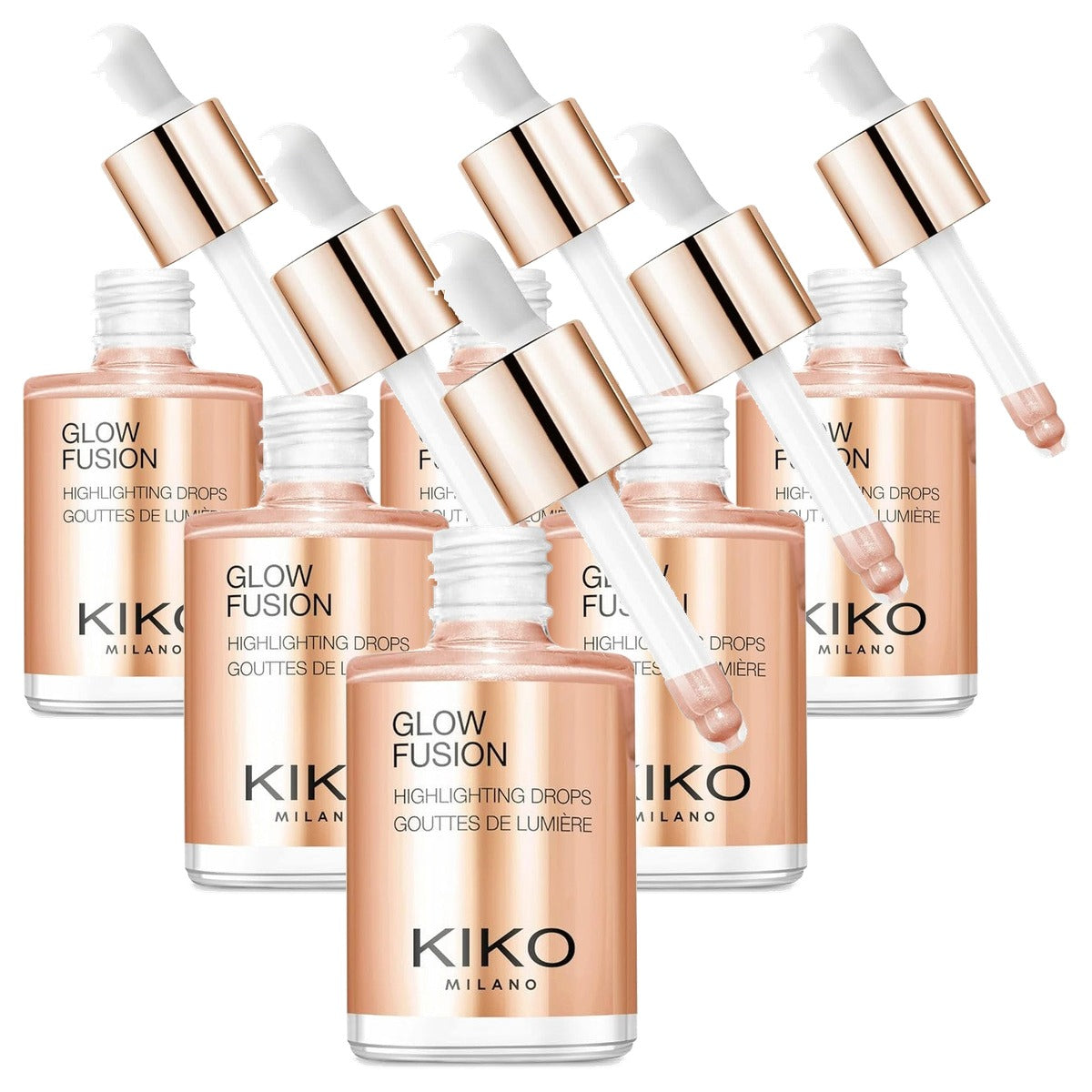 Kiko Milano Glow Fusion Highlighting Drops 02 Sweet Dreams - 6-pack