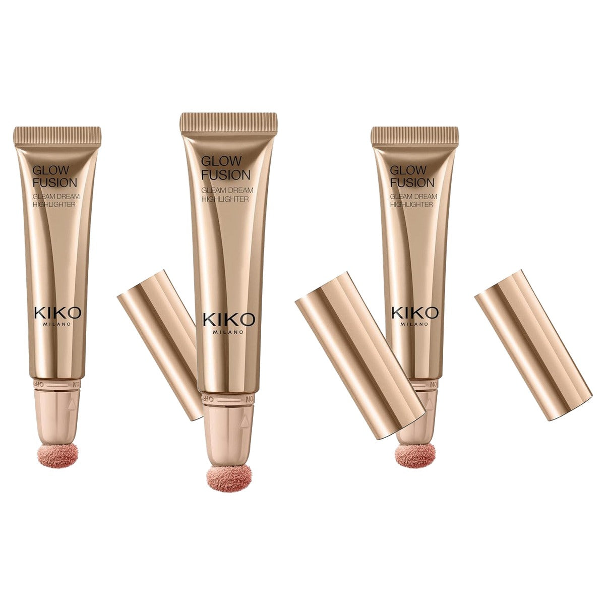 Kiko Milano Glow Fusion Gleam Dream Vloeibare Highlighter 3 - 3-pack