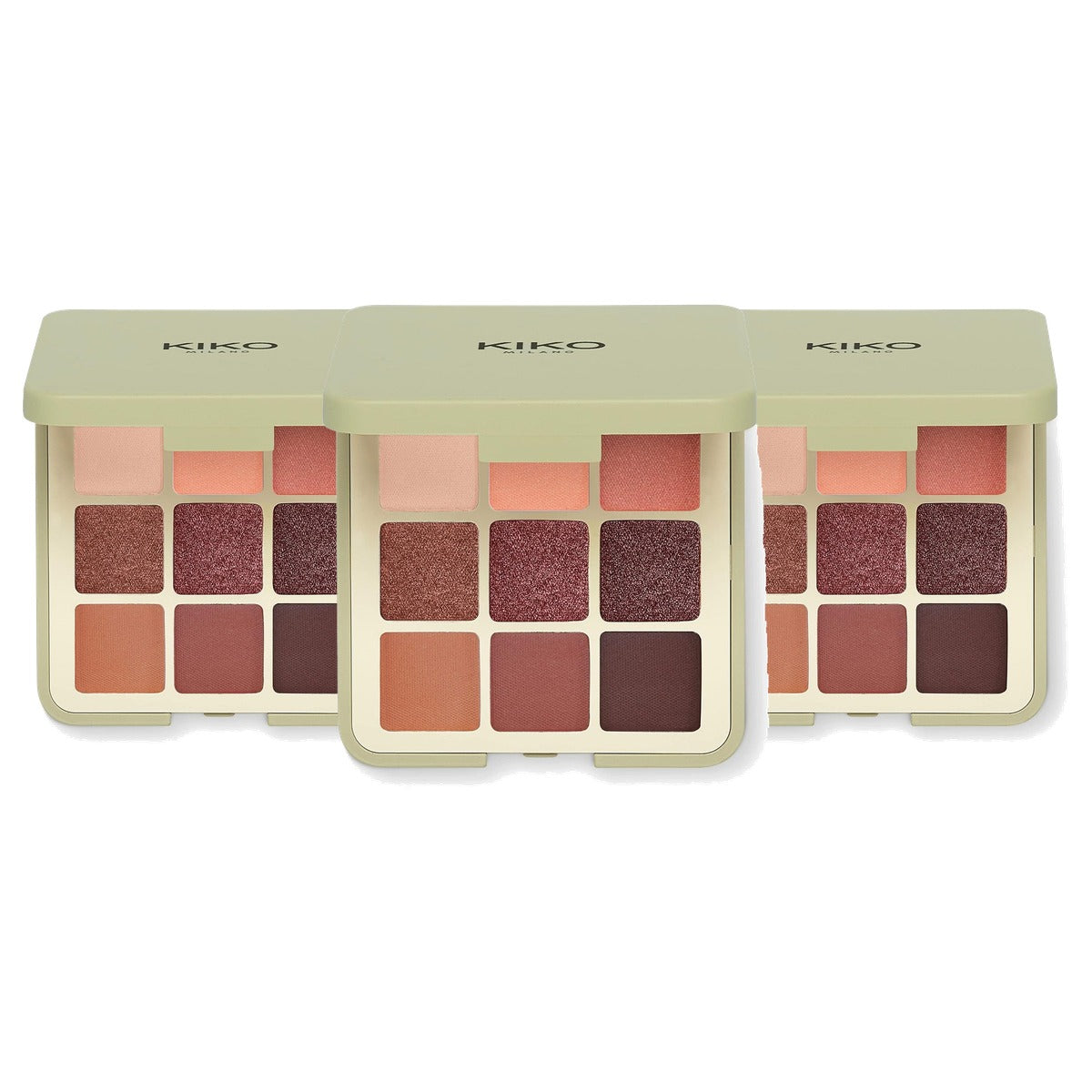 Kiko Milano Green Me Oogschaduwpalet Kleur 102 Feisty Saffraan - 3-pack