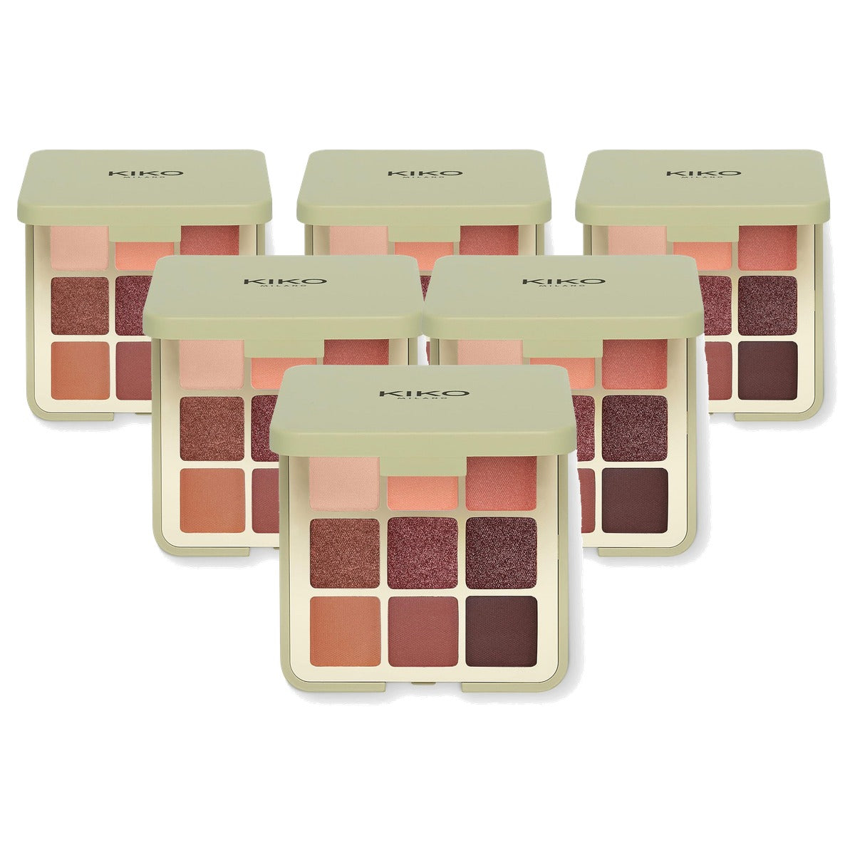 Kiko Milano Green Me Oogschaduwpalet Kleur 102 Feisty Saffraan - 6-pack