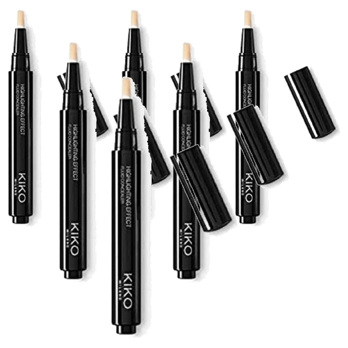 Kiko Milano Highlighting Effect Fluid Concealer Kleur 02 Ivoor - 6-pack