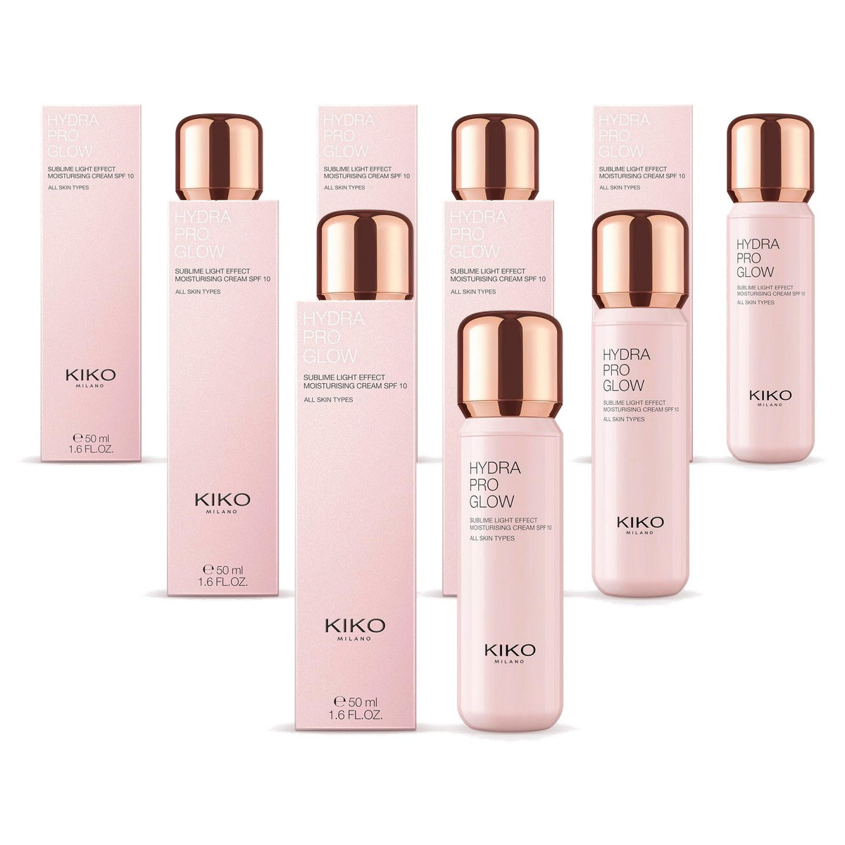 Kiko Milano Hydra Pro Glow Hydraterende Gezichtscrème - 6-pack