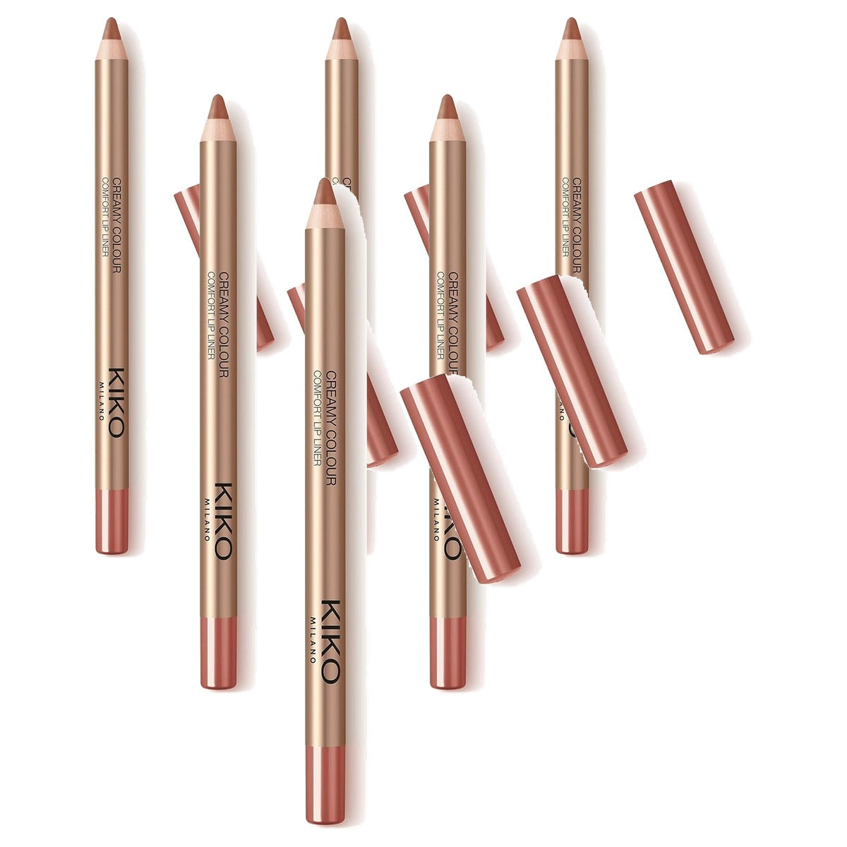 Kiko Milano Creamy Colour Comfort Lip Liner - kleur 21 Cinnamon Honey - 6-pack