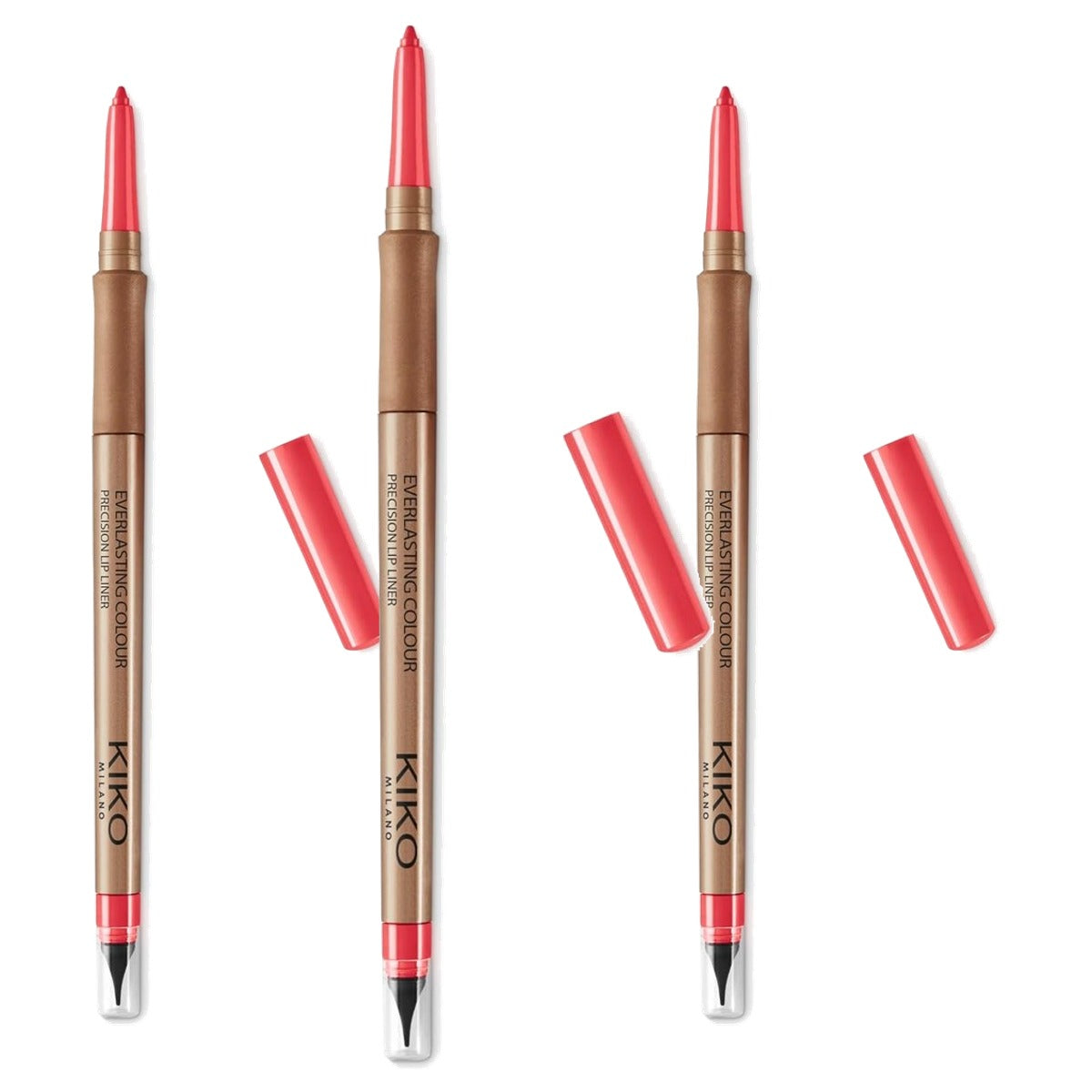 Kiko Milano Everlasting Colour Precision Lip Liner - kleur 506 Coral - 3-pack