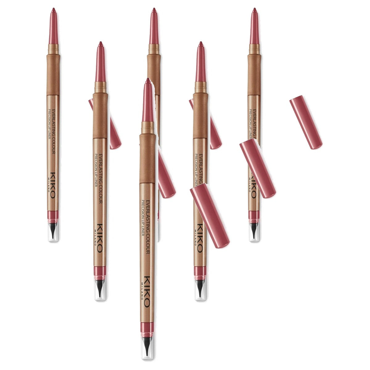 Kiko Milano Everlasting Colour Precision Lip Liner Kleur 517 Rosy Brown - 6-pack