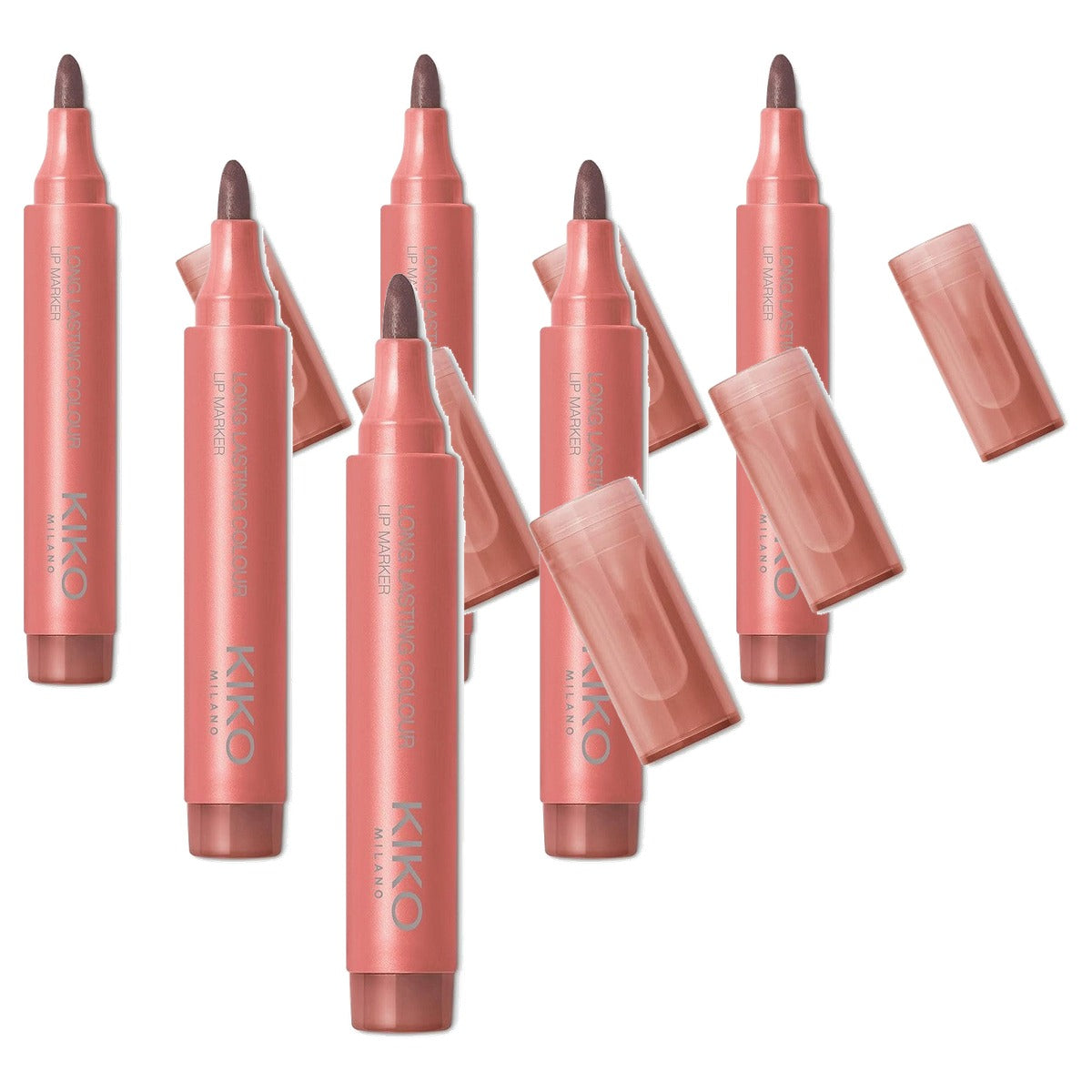 Kiko Milano Long Lasting Colour Lip Marker - kleur 109 Natural Rose - 6-pack