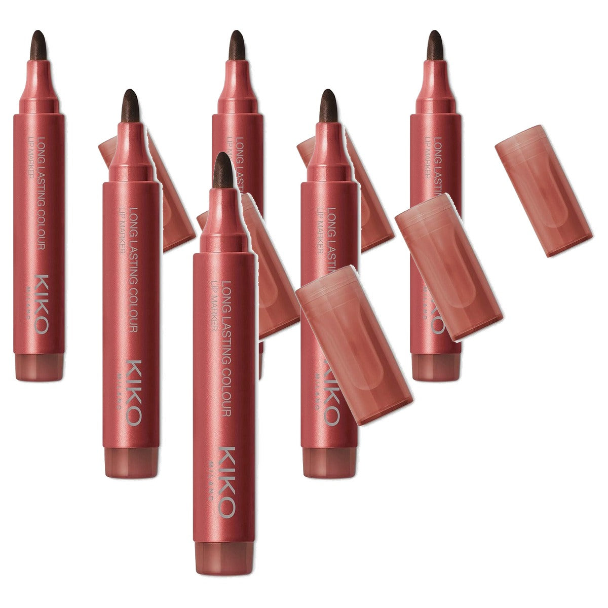 Kiko Milano Long Lasting Colour Lip Marker 111 Brick Red - 6-pack