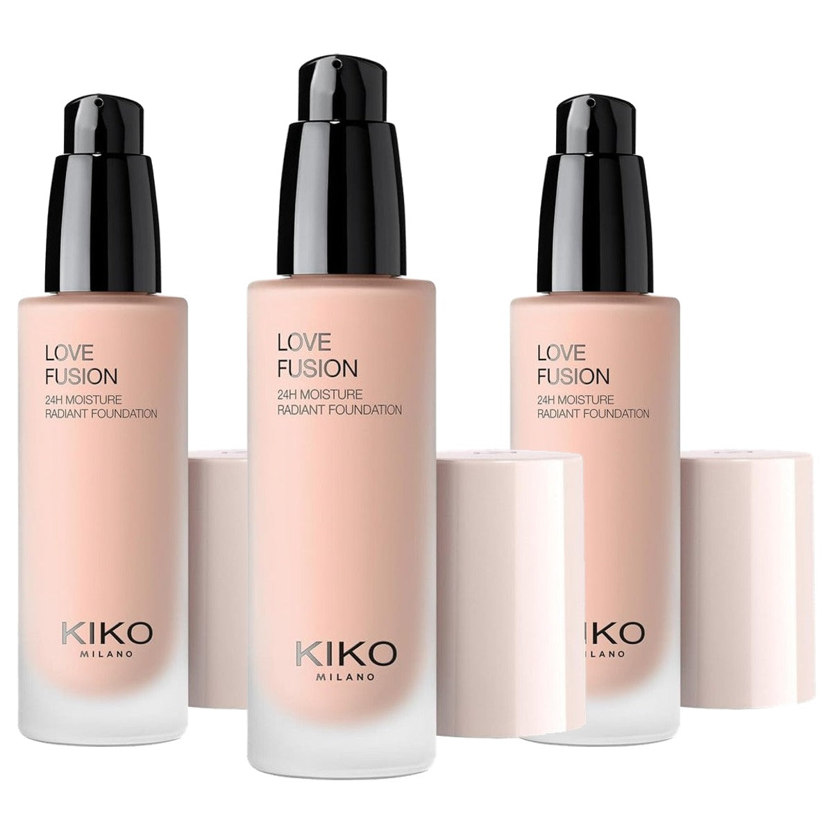 KIKO Milano Love Fusion 24H Moisture Radiant Foundation 3.5WR - 3-pack
