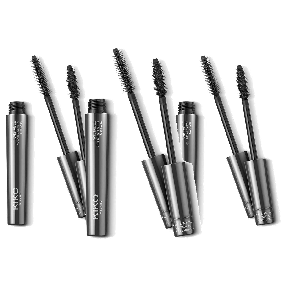 Kiko Milano Twistable Volume & Length Mascara - 3-pack