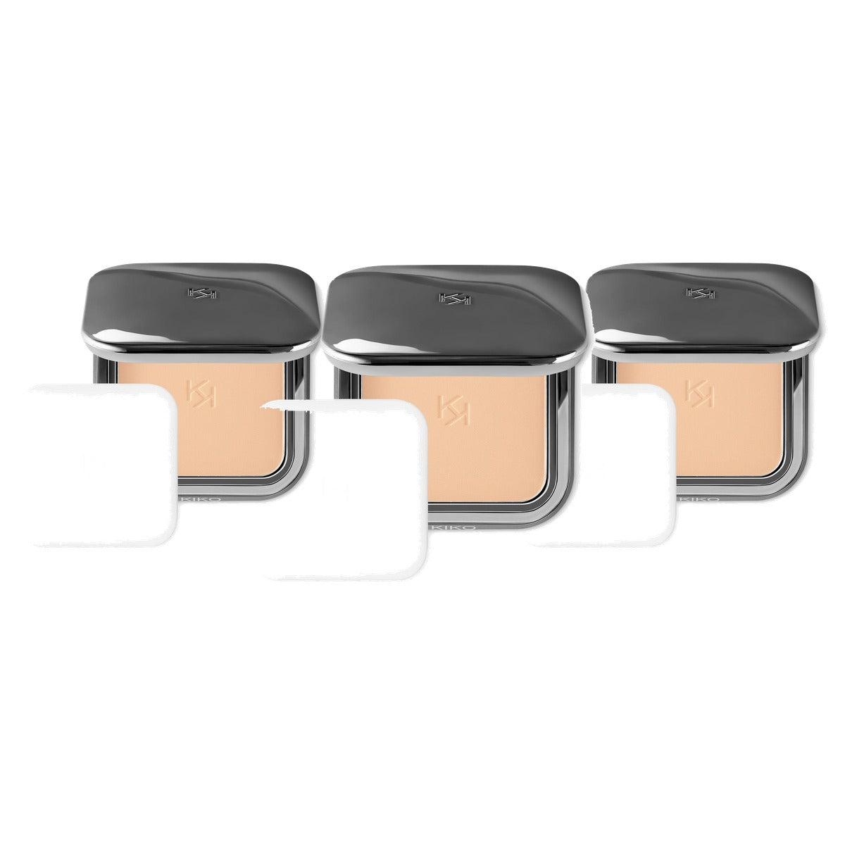 Kiko Milano Matte Fusion Geperst Poeder 01 Beige Rose - 3-pack