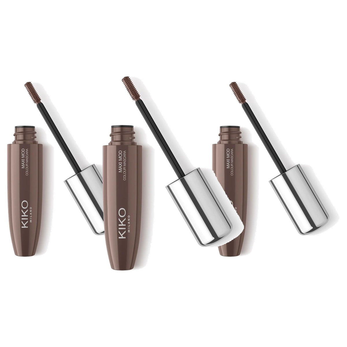 Kiko Milano Maxi Mod Colour Mascara 02 Brown - 3-pack