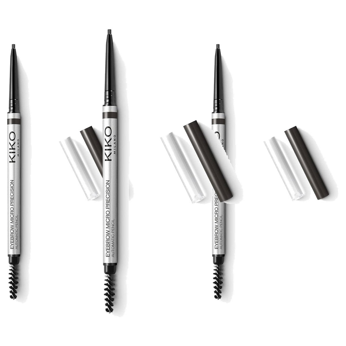 Kiko Milano Micro Precision Eyebrow Pencil - Kleur 06 Blackhaired - 3-pack