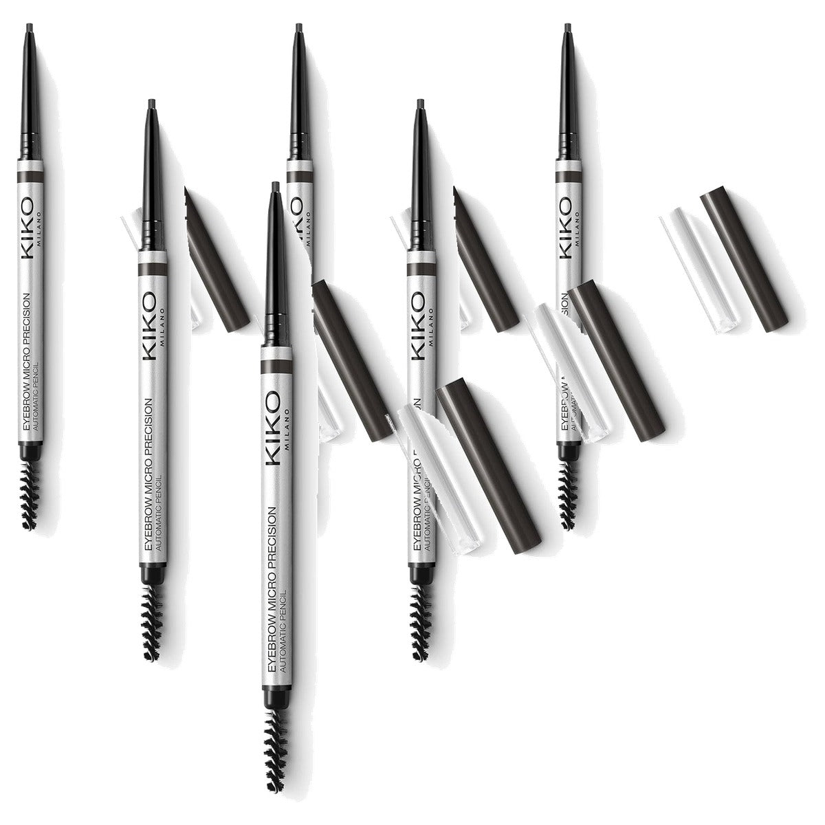 Kiko Milano Micro Precision Eyebrow Pencil - Kleur 06 Blackhaired - 6-pack