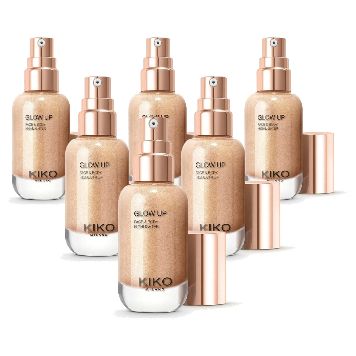Kiko Milano Glow Up Face And Body Highlighter Kleur 01 - 6-pack