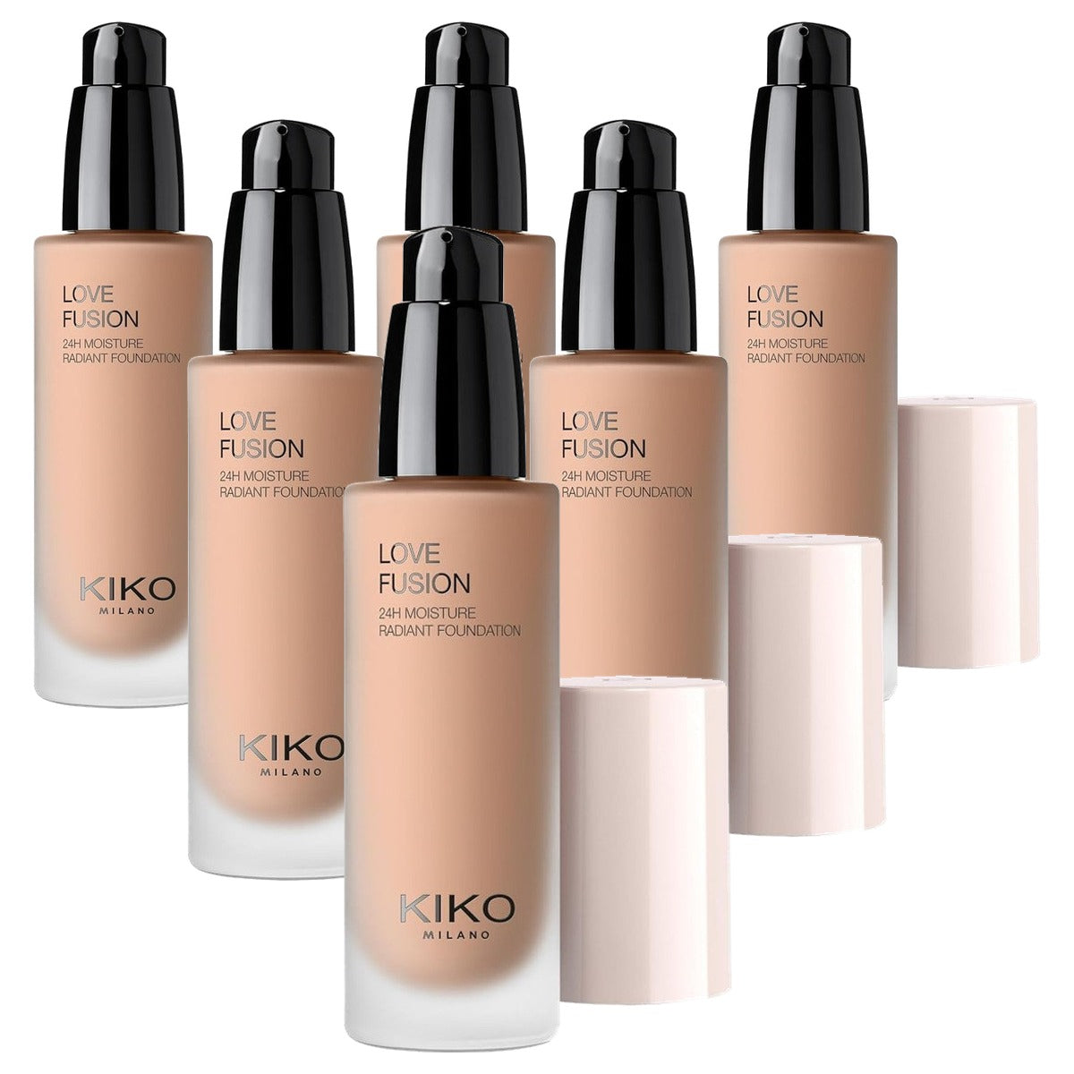 Kiko Milano Love Fusion 24H Moisture Radiant Foundation 5.5NG - 6-pack