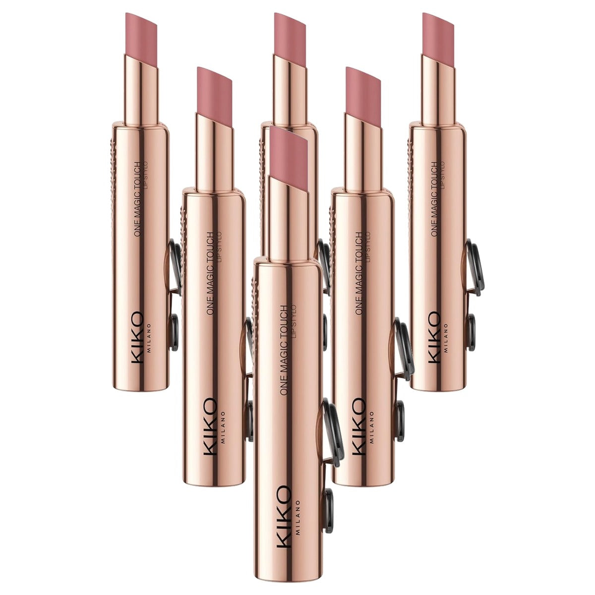 Kiko Milano One Magic Touch Lip Stylo 04 Halfmatte Lippenstift - 6-pack