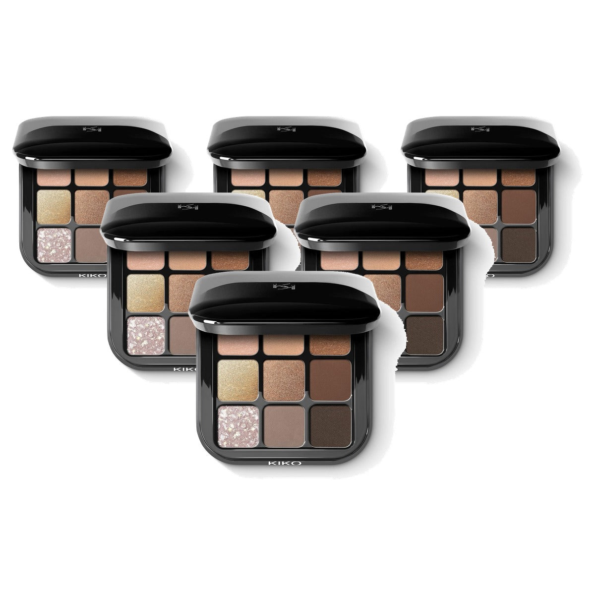 Kiko Milano Glamour Multi Finish Oogschaduwpalet 01 met 9 Oogschaduwen - 6-pack