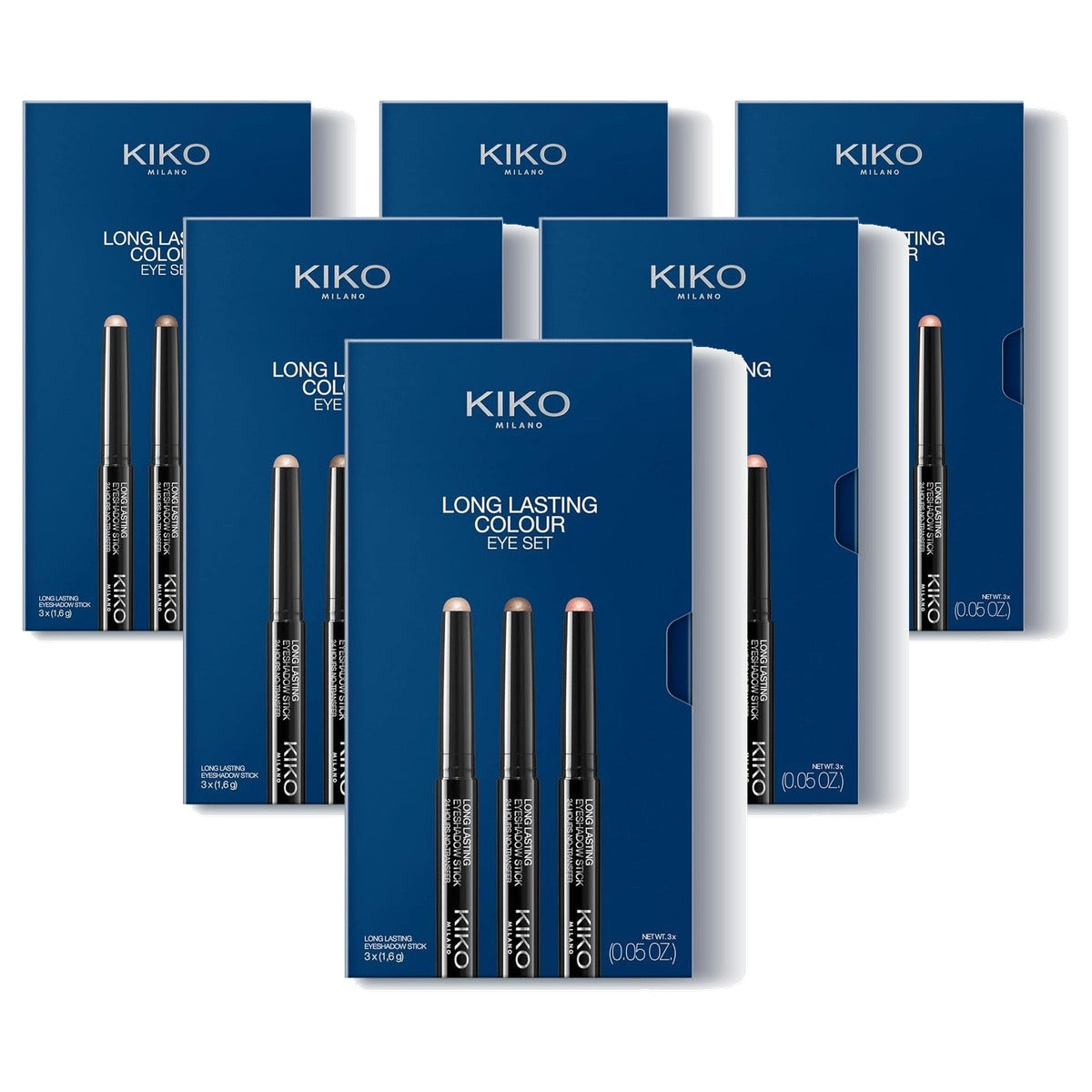 Kiko Milano Oogschaduwsticks Trio 03, 05 en 14 - 6-pack