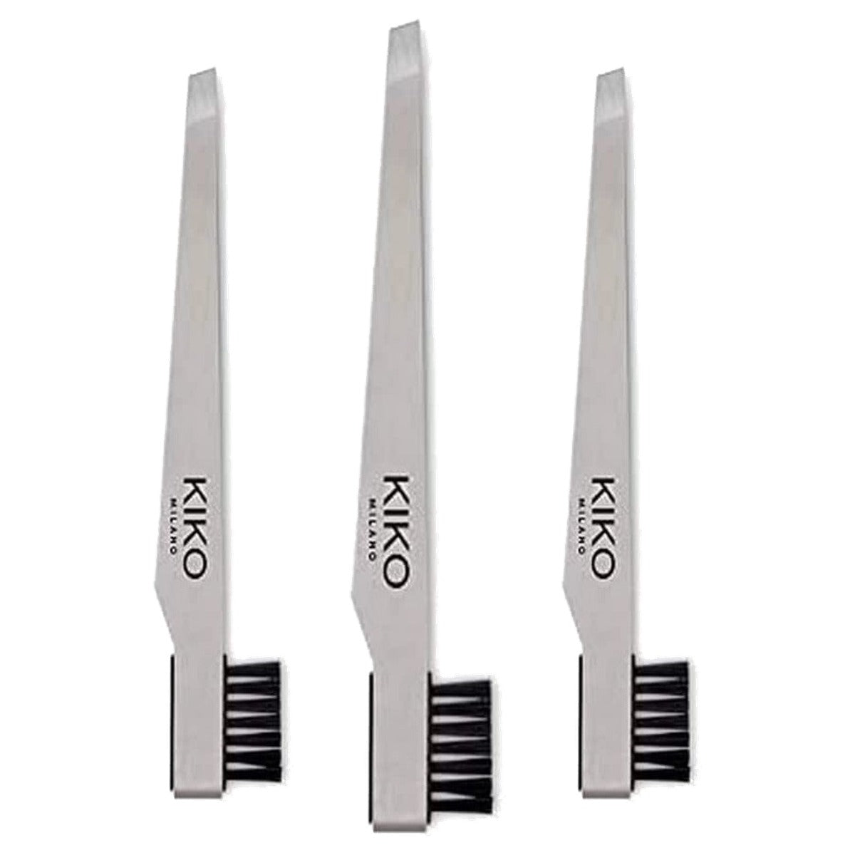 Kiko Milano Pro Tweezers Combo Wenkbrauwpincet met Borstel - 3-pack