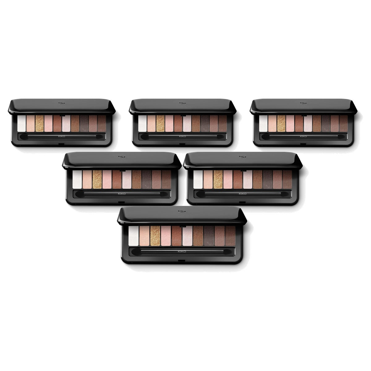 Kiko Milano Soft Nude Oogschaduwpalet Kleur 02 Warme Tinten - 6-pack