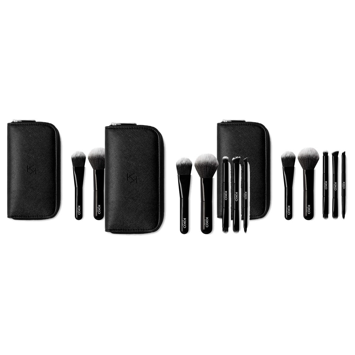 Kiko Milano Travel Brush Set Reisetui met 5 Penselen - 3-pack