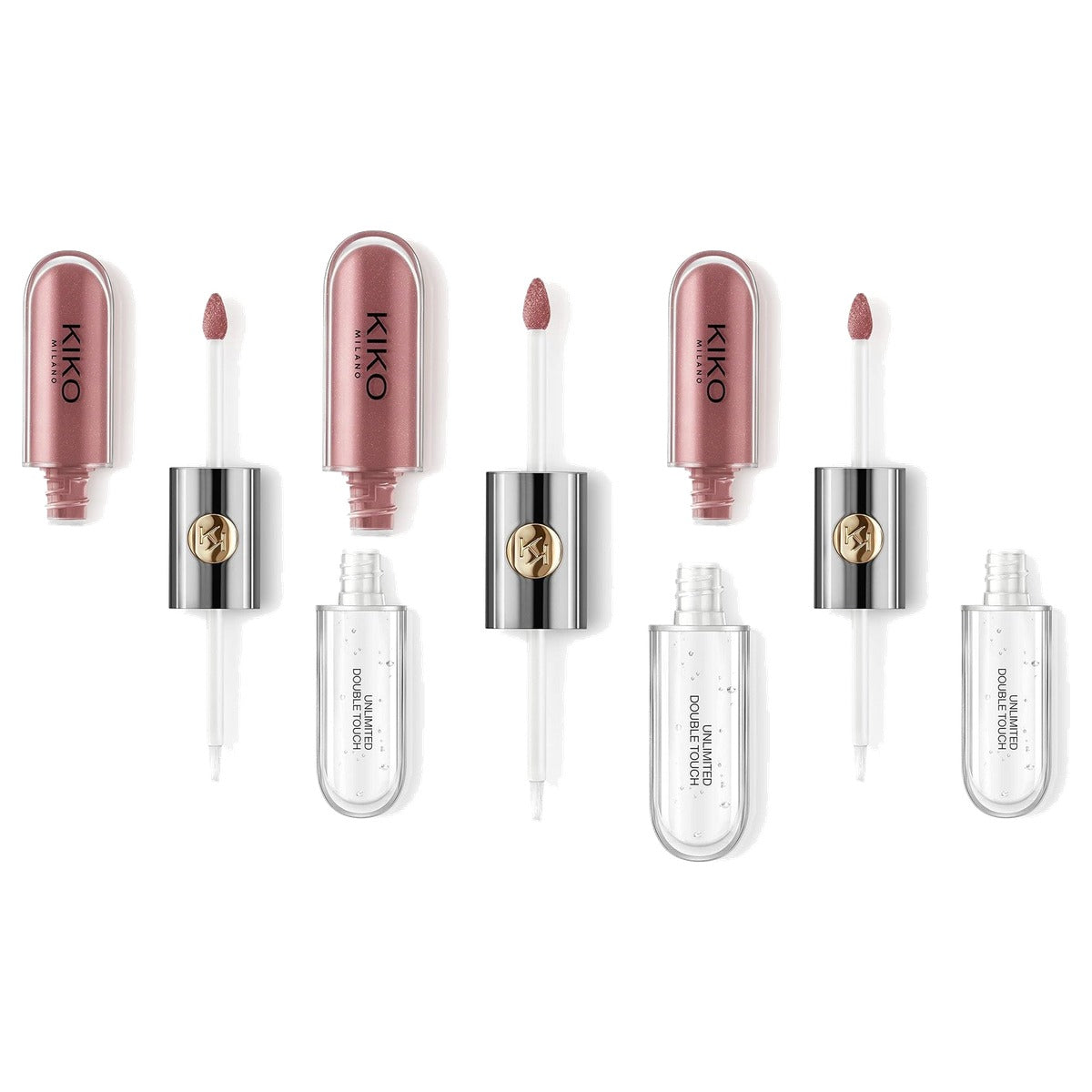 Kiko Milano Unlimited Double Touch Kleur 120 Rosy Mauve - 3-pack