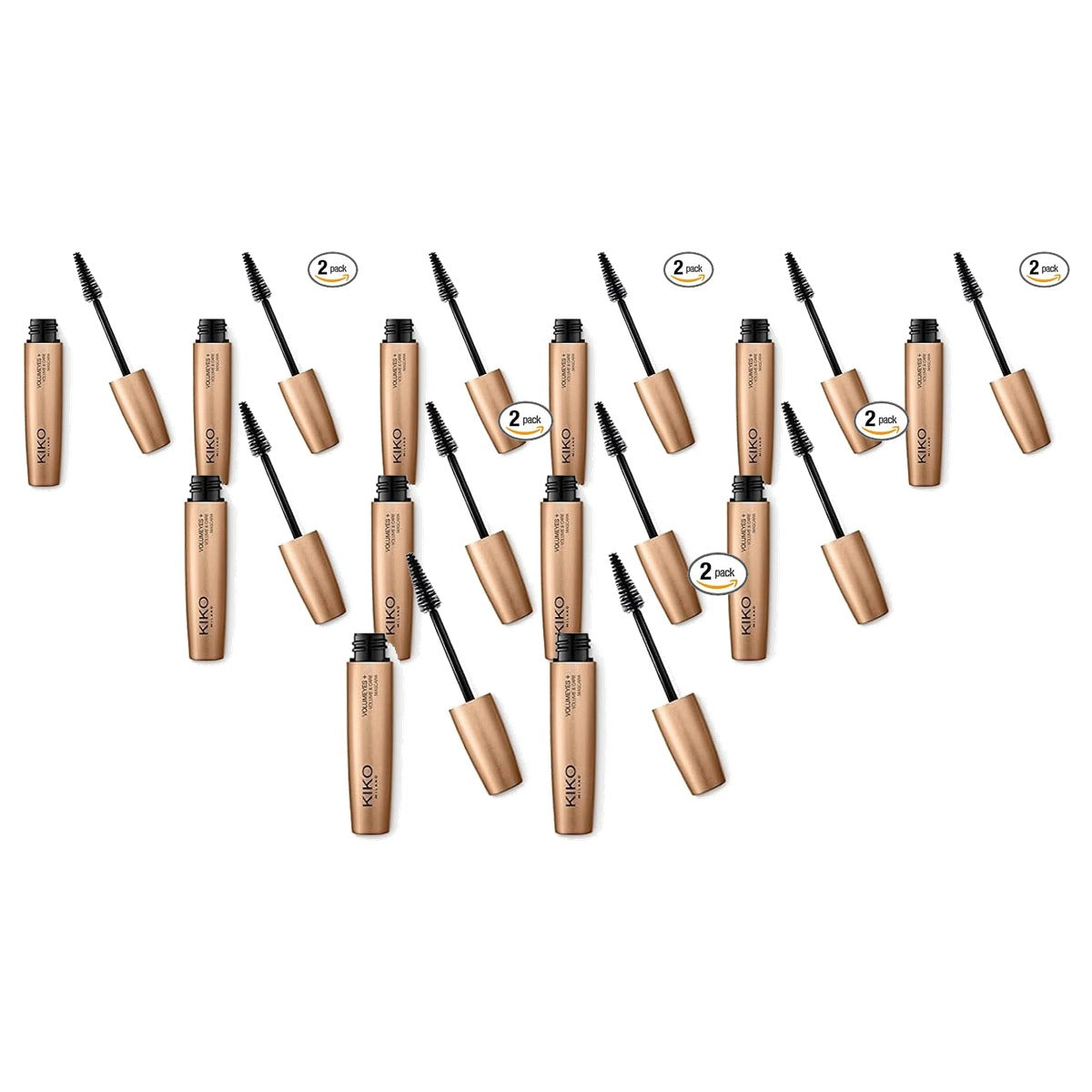 Kiko Milano Volumeyes+ Mascara Volume-Effect (2 stuks) - 6-pack