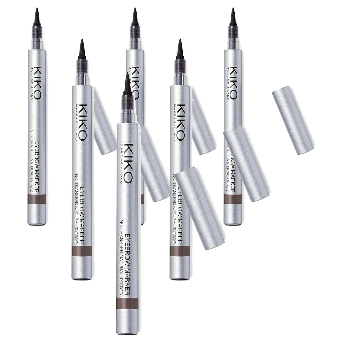 Kiko Milano Wenkbrauwmarker Kleur 02 Kastanjebruin - 6-pack