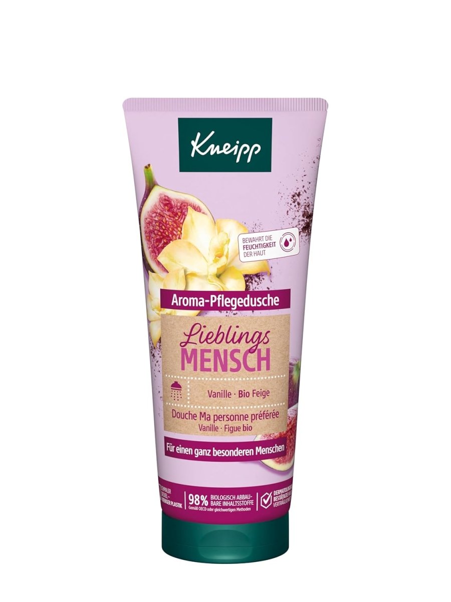 Kneipp Aroma - Pflegedusche Lieblingsmensch - Duschgel mit natürlichen Extrakten aus Vanille und Bio Feige & pflegendem Mandelöl - 200ml door Huishoudvoordeel nu bij Huishoudvoordeel
