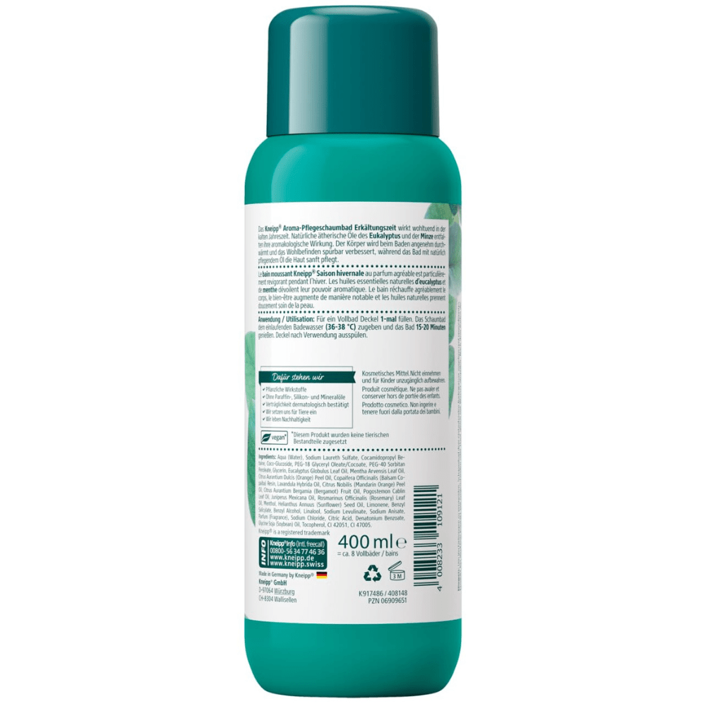 Kneipp Badschuim Refreshing Mint Eucalyptus – 400 ml door Kneipp nu bij Huishoudvoordeel